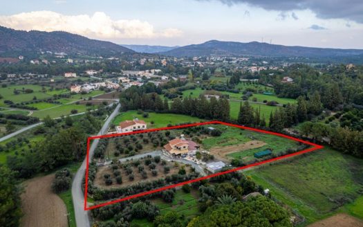 Two-storey house in a large field in Pyrga, Larnaca