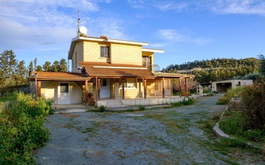 Two-storey house in a large field in Pyrga, Larnaca